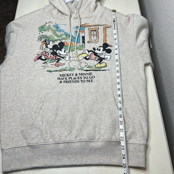NWT Disney Mickey & Minnie Cream Places to Go and Friends to See Hoodie Size S - Picture 9 of 10
